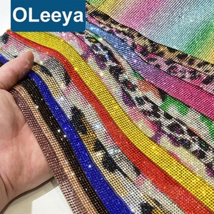 High Quality 24*40cm Crystal Self Adhesive Rhinestone Roll <b>Sheets</b> Glass Rhinestone Adhesive Mesh <b>Sheet</b> for Garment Cup Shoes - Product Image 3