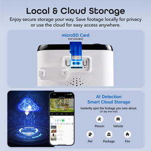 Cámaras de Seguridad Solares Inalámbricas para Exteriores con APP Tuya Smart, Cámaras con IA de 3MPx para Sistema de Seguridad Doméstica (Kit de 2 Cámaras) - Product Image 3