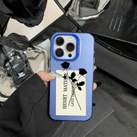 Coque de téléphone portable INS Simple Flowers Silver pour iPhone 16 Plus 15 Pro Max 14 13 12 11 IMD Transparente Antichoc
