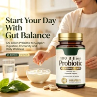 Luvvita ODM/OEM Soutien Digestif Gastro-intestinal 100 Milliards de Capsules Probiotiques Soins de Santé Naturels pour Adultes 60 Comprimés