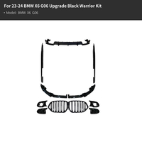 Kit de Carrocería Exterior Modificado para Automóviles Serie X6 G06 2023-2024, Actualización Black Warrior, Alerón Delantero, Faldones Laterales, Rejilla