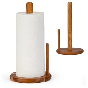 Portarotolo in <span class=keywords><strong>Legno</strong></span> <span class=keywords><strong>di</strong></span> Acacia Naturale per Cucina e Bagno, Organizzatore per Tavolo da Pranzo, Personalizzabile - Product Image 1