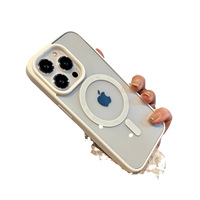 Coque de téléphone en silicone Macaron pour iPhone 17 Pro Max, magnétique en acrylique, transparente, pressée à chaud, pour iPhone 16, protection renforcée