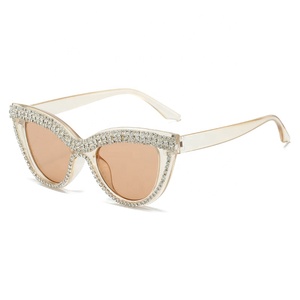 Lustro occhiali da sole Bling Cat Eye per le donne di lusso tonalità Decorative costumi per feste occhiali da sole all'ingrosso - Product Image 6