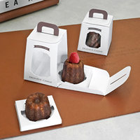 Boîte d'emballage haut de gamme pour cannelés avec fenêtre transparente, idéale pour pâtisseries, desserts, usage commercial et stockage