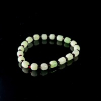 Bracelet en jadéite birmane naturelle de qualité A, forme baril, bracelet en jadéite verte de haute qualité, cadeau pour femme (avec NGTC)