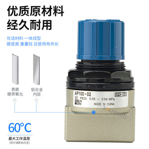 Vanne de décharge pneumatique à structure à bille solénoïde électrique AP100-01/AP100-02 Vanne de régulation et de décharge de pression pour gaz - Product Image 5