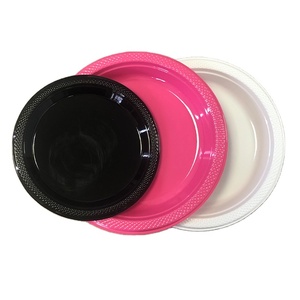 Color plate Party Set Disposable Plastic Plate Birthday Party Decoration