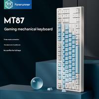 Set Keyboard Mouse mekanis nirkabel MT87 BT Multi tipe, Keyboard Gaming komputer ABS tombol Doubleshot