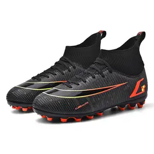 Futbol tarzı ayakkabıları futbol Kenya ücretsiz kargo en iyi kapalı kırmızı mavi ayakkabı elastik bant