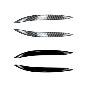 BMW 1 Series F70 2 Series F74 2024+ Front Headlight Eyebrow Stickers Piano Black Carbon Fiber Texture Decal Exterior - Product Image 5