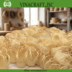 Cesta de Bambú Ecológica y Económica en Rosa y Rojo para Uso General - Product Image 3