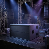 Caisson de basses actif double 21 pouces TTS 56-A, 6800W RMS, haut-parleur à néodyme, 145dB, audio professionnel pour concert en plein air