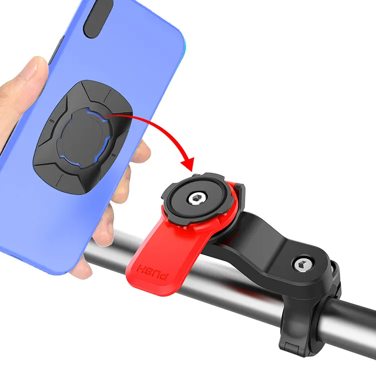 Universal Shockproof 360 Rotating Security Lock Bicycle Motorcycle Bike Phone Holder