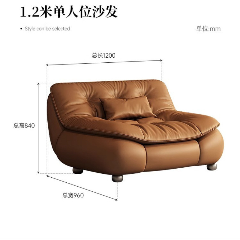 Double-armrest single-seat sofa