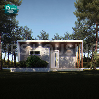 Maisons modulaires préfabriquées modernes à toit en pente, 1 étage, 2 chambres, construction rapide, design luxueux pour une vie de qualité supérieure