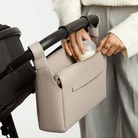 Vente en gros de sac à langer en cuir PU pour bébé, organisateur de poussette pour maman glacière personnalisée, fourre-tout, porte-biberon