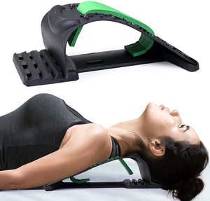 Dispositivo <span class=keywords><strong>de</strong></span> Tracción Cervical y Estirador <span class=keywords><strong>de</strong></span> Espalda con <span class=keywords><strong>Magnetoterapia</strong></span> Ajustable <span class=keywords><strong>de</strong></span> 4 Niveles para Relajación Muscular del Cuello y Alivio del Dolor Lumbar - Product Image 1