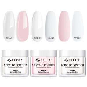 Set de Tres Colores, 28 Gramos, Polvo Acrílico para <span class=keywords><strong>Uñas</strong></span> XiaFei Crystal <span class=keywords><strong>Nude</strong></span>, 3 en 1, Secado Rápido, No Tóxico, Larga Duración - Product Image 1
