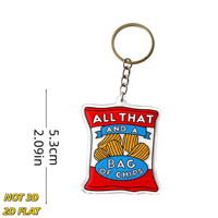 Porte-clés en acrylique « All That and a Bag of Chips », porte-clés fantaisie en forme de sachet de chips, léger, petit