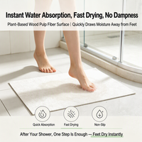 Tapis de chambre en feutre HENGJIU, absorbant l'eau, tapis de sol de chevet, sans colle, amovible, protection de sol à profil bas