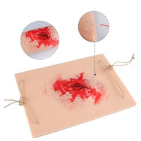 Module de peau de plaie traumatique simulé en silicone de mannequin de modèle de traumatisme portable pour la science médicale d'effet de saignement chirurgical