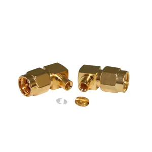 RF Connector RG405 RG086 Cable SMA Male Right Angle High Frequency Low Standing Wave All-copper Connector