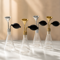 Bouteille d'échantillonnage d'arômes en verre en forme de volcan OEM créative, dispositif de test de parfum pour l'affichage d'huiles essentielles, de parfums, de café et de vin