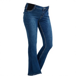 LUXE ENTERPRISES 2026 Spring New European American Women's Mid-Waist Skinny <b>Stretch</b> Breathable Vintage Flare <b>Denim</b> 100% Cotton - Product Image 2