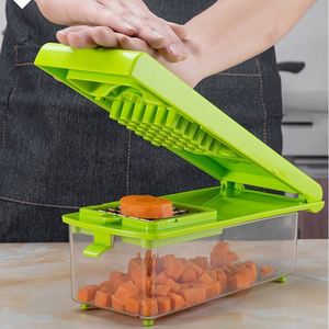 Home Kitchen Manual Stainless Steel Blade Fruit Veggie Shredder Multifunctional Manual <b>Vegetable</b> Food <b>Chopper</b> Slicer - Product Image 2