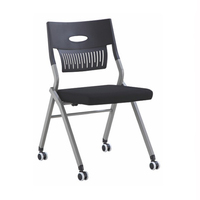 Chaise élévatrice au design contemporain pour salle de réunion de conférence Chaise de bureau de formation empilable pliable et mobile avec coussin