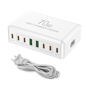 Chargeur USB multiple rapide Ilepo 70W <span class=keywords><strong>6C</strong></span> 2A 8 ports CE FCC ROHS PSE Electrkit pour téléphones portables – Meilleures ventes - Product Image 2