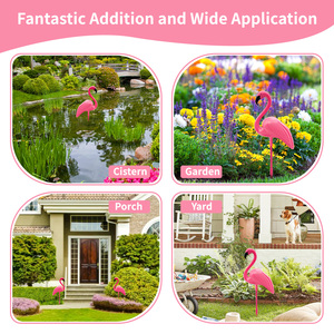 Chingyoo hồng Flamingo sân nhiệt đới bên trang trí, bãi cỏ nhựa Flamingo tượng, vườn ngoài trời, luau bên, nhiệt đới bên - Product Image 6