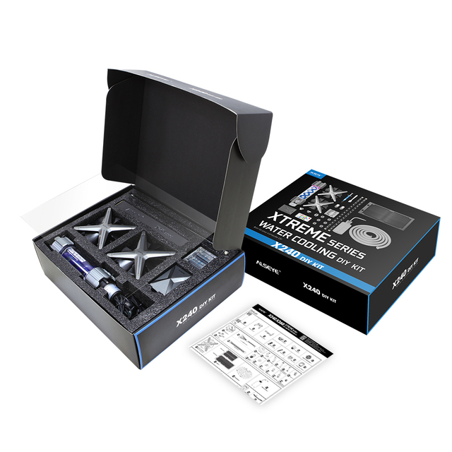Computer PC Water Cooling Kit Parts Liquid Cooling DIY 240 Radiator with 2 Pcs case Fan