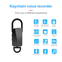 Porte-clés intelligent QZT, mini dictaphone numérique avec activation vocale, réduction du bruit, enregistrement audio MP3