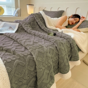 Cao Trọng Lượng Hai Lớp Dày Chăn Hai Mặt Nhung Bìa Chăn Sofa Chăn Nhà Máy Bán Buôn - Product Image 6