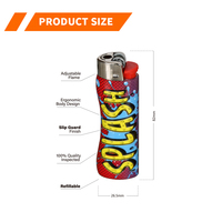 Vente en gros Mini briquet LED moderne Briquet électronique en plastique à gaz butane pour la cigarette