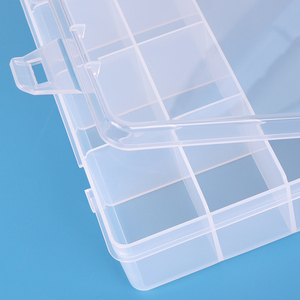 SUNSHING 11 Grid Clear <b>Plastic</b> Storage Box Portable <b>Bead</b> Organizer for Jewelry Necklaces Hair Accessories and Craft Supplies - Product Image 5