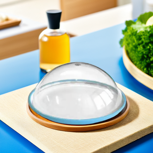 Couvercles de sushi en dôme de 5.5 pouces, plastique transparent recyclable de qualité alimentaire pour les emballages de boissons à emporter, matériaux recyclés - Product Image 1