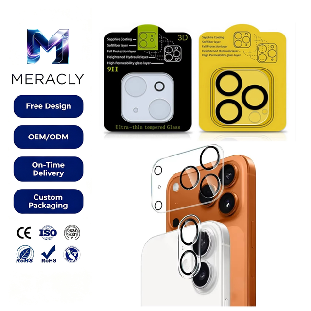 Bulk Anti-scratch Camera Lens Tempered Glass Film Screen Protector Camera Lens Protector for Iphone 17 16 15 14 13 Pro Max 12 11