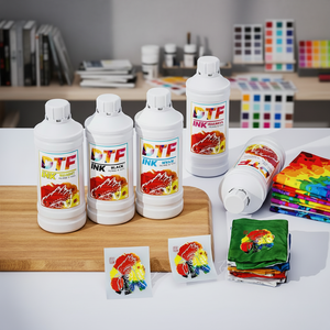 Encre pigmentée pour impression sur t-shirt FCOLOR 1000ml, encre blanche DTF à base d'eau, sans blocage, encre DTF - Product Image 1