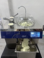 Machine à glaces italienne commerciale verticale automatique à cylindre de 6 L, monophasée, en acier inoxydable 304
