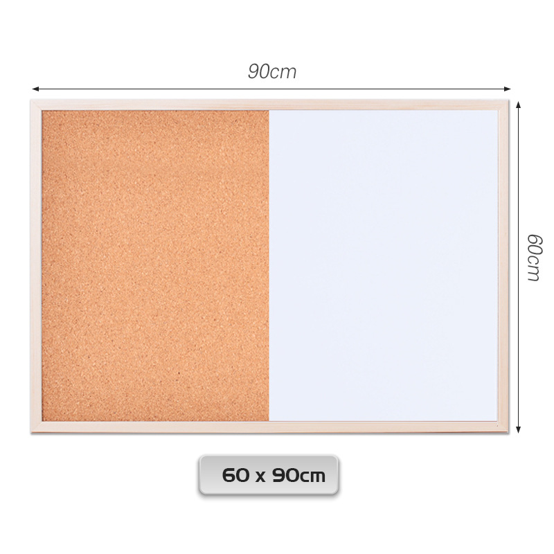Магнитная доска и пробковая доска 60x90 см, доска для сухого стирания, комбинированная доска для дома, офиса, класса