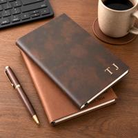 Carnet en cuir personnalisé avec logo d'entreprise – Cadeaux clients, cadeaux pour employés, carnet de retraite, cahier de composition