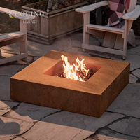 Brasero en acier Corten pour combustion du bois, autoportant, pour jardin, terrasse, villa, sur mesure, fabricant OEM, vente en gros