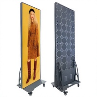 Support mobile autonome 4G Wifi HD pour affichage LED intérieur P2.5, écran 640*1920mm, panneau publicitaire LED