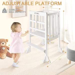 Nhà bếp Helper bằng gỗ có thể gập lại có thể điều chỉnh Montessori tháp học tập - Product Image 6