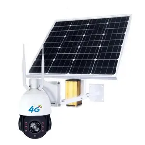Solar betriebenes Außen panel IR-Laser Nachtsicht 20X Zoom H.265 4 Zoll Speed Dome Auto Tracking 4G SIM-Karte PTZ Überwachungs kamera