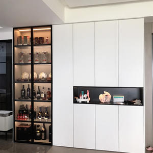 ארונות קונסולת עץ סלון אמנות מטבח בית מלון ריהוט זכוכית ארונות זכוכית ארונות עץ - Product Image 4