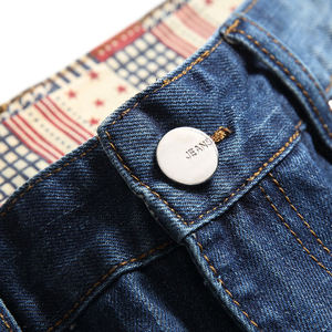 Pantalones cortos de mono pintados a mano personalizados de fábrica para hombre, Pantalones vaqueros de pierna recta, pantalones ajustados para hombre - Product Image 3
